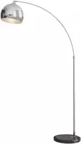 Koduva Lenktinė grindų lempa, reguliuojamas aukštis, sidabro/juoda, metalas, 170-180 cm