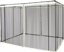 Koduva Tinklelis nuo uodų paviljonui 3 x 3 m, 4 dalys, juodas