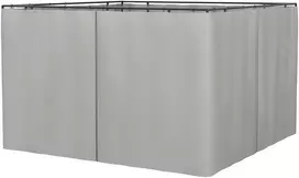 Koduva Pavėsinės užuolaidų komplektas, 4 vnt., 3 x 3 m pavėsinėms, 302 x 205 cm, šviesiai pilka