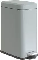 Koduva Metalinė šiukšliadėžė su pedalu, 5 l, pilka, 29,2 x 14 x 32 cm