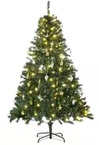 Koduva Dirbtinė Kalėdų eglė su LED apšvietimu ir kamuoliukais, 180 cm, žalia