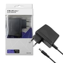 Qoltec Plug in the 24W 12V, 2A power supply with a 5.5x2.1 connector