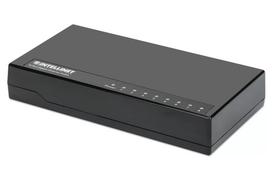 Intellinet 8 prievadų Gigabit Ethernet tinklo jungiklis, stalinis, plastikinis, IEEE 802.3az, juodas