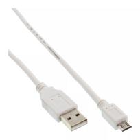 InLine Micro USB 2.0 laidas USB A / Micro-B, baltas, 1 m