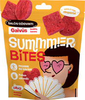 SUMMMER BITES šalčiu džiovintas braškių ir bananų skonio užkandis 13g