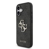 Dėklas Guess PU 4G Metal Logo Apple iPhone 17 pilkas