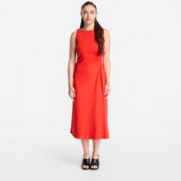 Sukienka Tommy Hilfiger Interlock Knot Detail Dress Fire Red - Dydis S (WW0WW50041 XNF Suknelės)