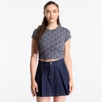 Calvin Klein Jeans A- Monologo Baby Tee Ebony - Dydis M (LV047G830G 4XN Marškinėliai)