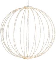 Dekoracija "Kamuolys" Finnlumor su LED apšvietimu, 50 cm, 50 cm, balta sp.