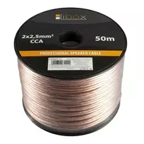 Libox Kabel głośnikowy 2x2,50mm LB0009-50 garso kabelis 50 m Permatomas