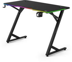 Kompiuterinių žaidimų stalas SENSE7 Volt RGB, 120 cm x 60 cm, 76.5 cm, juoda sp.