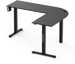 Kompiuterinių žaidimų stalas SENSE7 Rong, 154 cm x 117 cm, 74 cm, juoda sp.