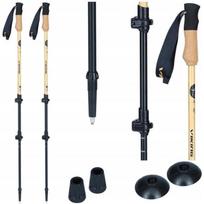 Viking Bamboo Pro Trekking Poliai, 610/25/3222/8700/UNI, 1350mm, 426g, Bambukas, Aliuminis, 2 vnt, 3 segmentai, su žeme