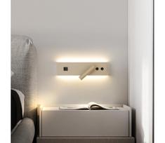 Brilagi-LED Sieninis taškinis šviestuvas su USB prievadu NOCTIS LED/3W/230V+LED/9W smėlinė