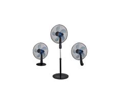 Stovintis ventiliatorius 3 viename 50W/230V juodas