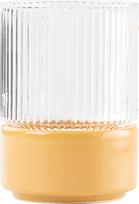 Zafferano Stiklinė su užkandžių dubenėliu T-Set 450 ml, gintaro spalvos