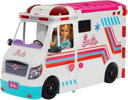 Prekė su pažeista pakuote. Automobilis lėlei Mattel Barbie Transforming Ambulance, įvairių spalvų