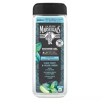 Le Petit Marseillais - Shower gel for body, face, hair and beard Iced Mint and Aloe Vera 400 ml