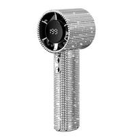 Bling Rhinestone Handheld Turbo Fan, 2026 New High-Speed Digital Display Portable Cooling Fan