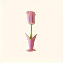 [Durable Cup Brush] Durable Tulip Style Reusable Cup Brush with Detachable Sponge Head | 1pc, Perfect for Kitchen Use - Bottle and Glass Cleaner rožinė