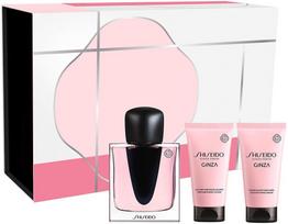 Rinkinys Shiseido: Ginza, Eau De Parfum moterims, 50 ml + Ginza, drėkinamasis kūno losjonas, 50 ml + Ginza, drėkinamasis rankų kremas, 50 ml moterims | 3423222136130 | 3423222136130