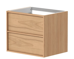Spintelė po praustuvu Kame HOME, BU/6-3DR/N05-HM, 60 cm, Natūralaus ąžuolo faneruotė