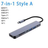 USB C Hub to 4K HDMI-Compatible USB 3.0 2.0 Type C PD Charging Dock for MacBook iPad Samsung S10 Dex TV Mouse Keyboard U Disk