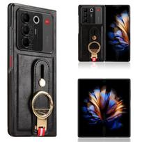 Suitable for ZTE Nubia Fold phone case, ZTE Nubia Fold wrist strap leather case, lanyard protective case, foldable ZTE Nubia Fold/ZTE Nubia juoda