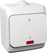 2P Switch with  locator light IP44 white Cedar Plus WDE000521 | 3303432400248