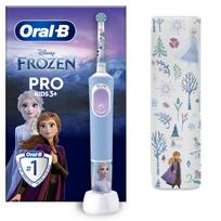 Elektrinis dantų šepetėlis vaikams Oral-B Pro Kids Frozen su dėklu, nuo 3 metų