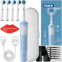 Elektrinis dantų šepetėlis ORAL-B Vitality Pro D103, mėlynas, su dėklu ir papildomais antgaliais