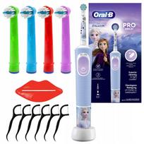 Vaikiškas elektrinis dantų šepetėlis ORAL-B KIDS D103 PRO FROZEN su priedais