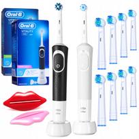 Elektriniai dantų šepetėliai Braun ORAL-B Vitality 100, balta ir juoda, 2 vnt.