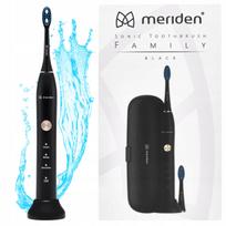 Elektrinis dantų šepetėlis MERIDEN SONIC FAMILY, juodas, 96 000 vibracijų/min