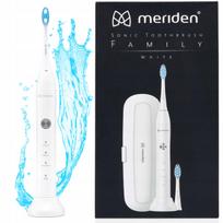 Elektrinis dantų šepetėlis MERIDEN SONIC FAMILY, baltas, 96 000 vibracijų/min