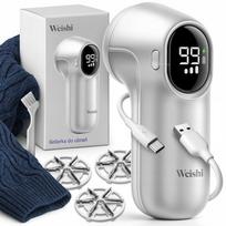 Drabužių skutimų mašinėlė Weishi, belaidė, USB-C, LCD ekranas, 2 vnt.