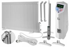 Elektrinis aliejinis šildytuvas 2000 W, baltas, su LCD, 114 x 60 cm