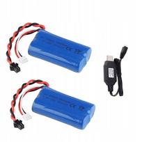 Akumuliatorius 1500mAh 7,4V su SM ir JST-XH 3 pin jungtimis, 2 vnt.