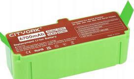 Atsarginė baterija CITYORK 6700 mAh, skirta iRobot Roomba 800/700/600/500
