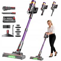 Vertikalus belaidis dulkių siurblys be maišelio, su elektros šepečiu, 4 LED, 550W