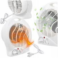 Elektrinis ventiliatorinis šildytuvas su termostatu, 2000 W, baltas