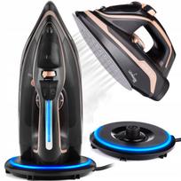 Belaidis garinis lygintuvas, 3000 W, keraminė padas, LED, su įkrovimo stotele