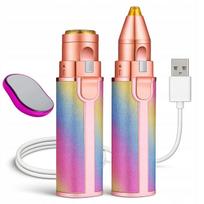 Moteriškas skutimosi ir 2 in 1 veido bei kūno trimeris, antakių priežiūrai, su USB įkrovimu ir LED lempute, nedirginantis odos