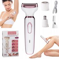 Elektrinis moterų 4 viename kūno, veido, bikinio ir antakių skustuvas MedFitPro, USB
