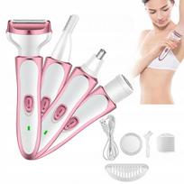 Moteriškas 4 in 1 epiliatorius, kūno kirpimo ir bikini zonos skutimo prietaisas, USB