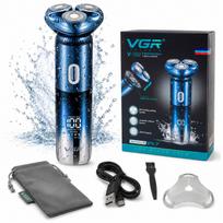 Vyriškas barzdos skustuvas VGR V-392, 3D, LED, atsparus vandeniui, šlapias ir sausas skutimas