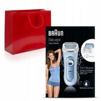 Moteriškas elektrinis epiliatorius ir skustuvas Braun Silk-épil 5160, tinkantis sausam ir drėgnam skutimuisi, dovanų rinkinys