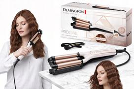 Plaukų formavimo žnyplės REMINGTON CI91AW PROLUXE ThermoLocks 4in1 OptiHeat, 4 bangų formavimo režimai