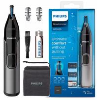 Antakių ir nosies plaukelių kirptuvas PHILIPS su dėklu, baterija