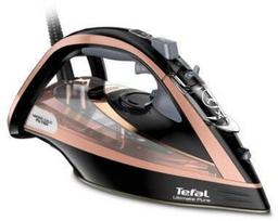Prekė su pažeista pakuote. Lygintuvas Tefal Ultimate Pure FV9845, juoda sp./rožinė sp.